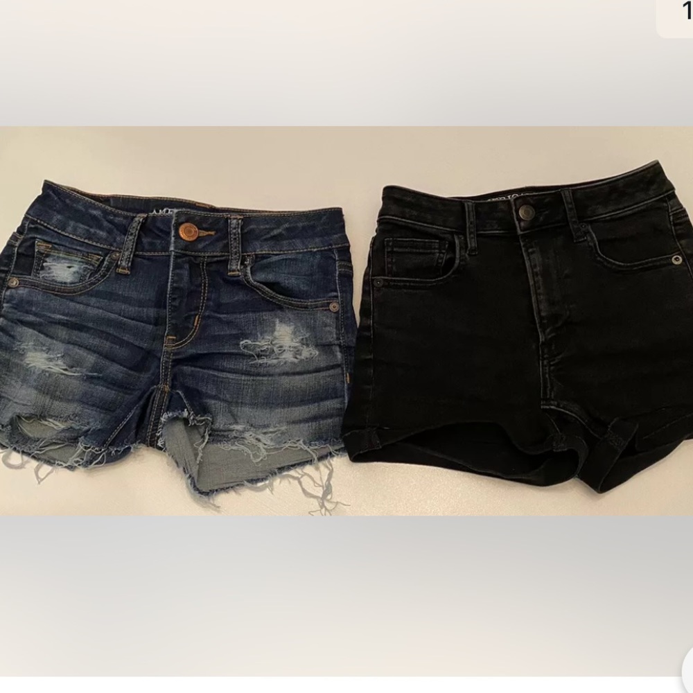 Lot Of 2 American Eagle Cut Off Shorts Sz 0